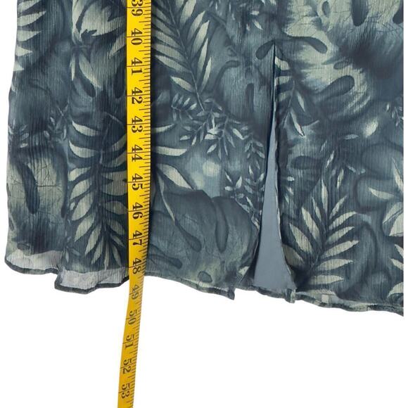 Valerie Stevens 100% Silk Tropical Print 90s Y2K Sleeveless Midi Dress (14) - Picture 10 of 13